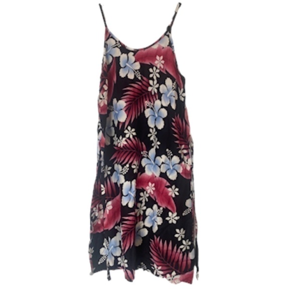 HAWAIIAN FLORAL PRINT FLOWY DRESS - Picture 5 of 5